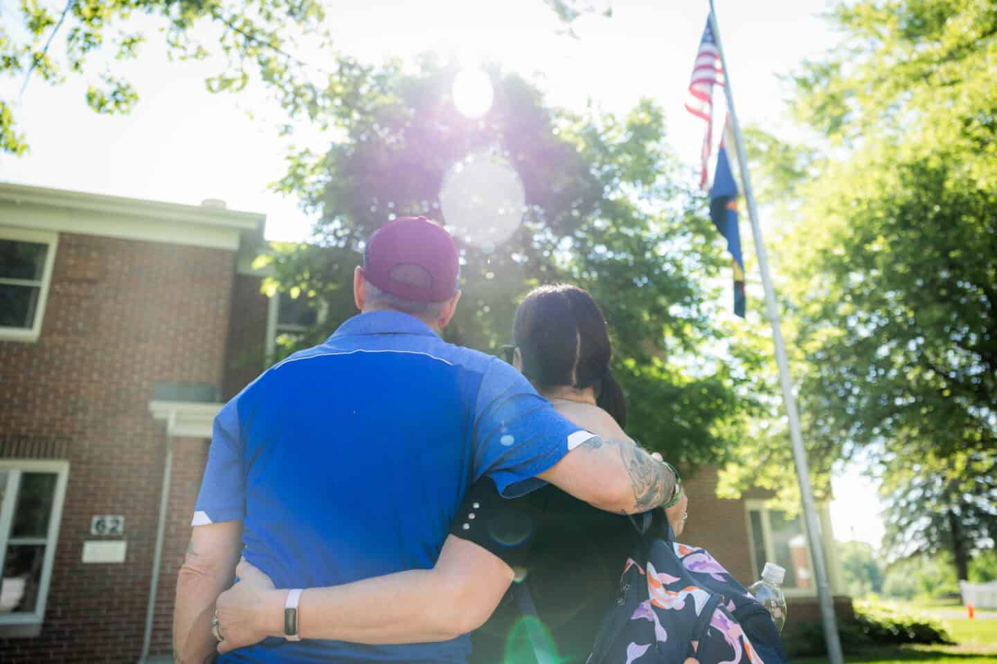 Military family receiving guidance through the Nationwide Support program.