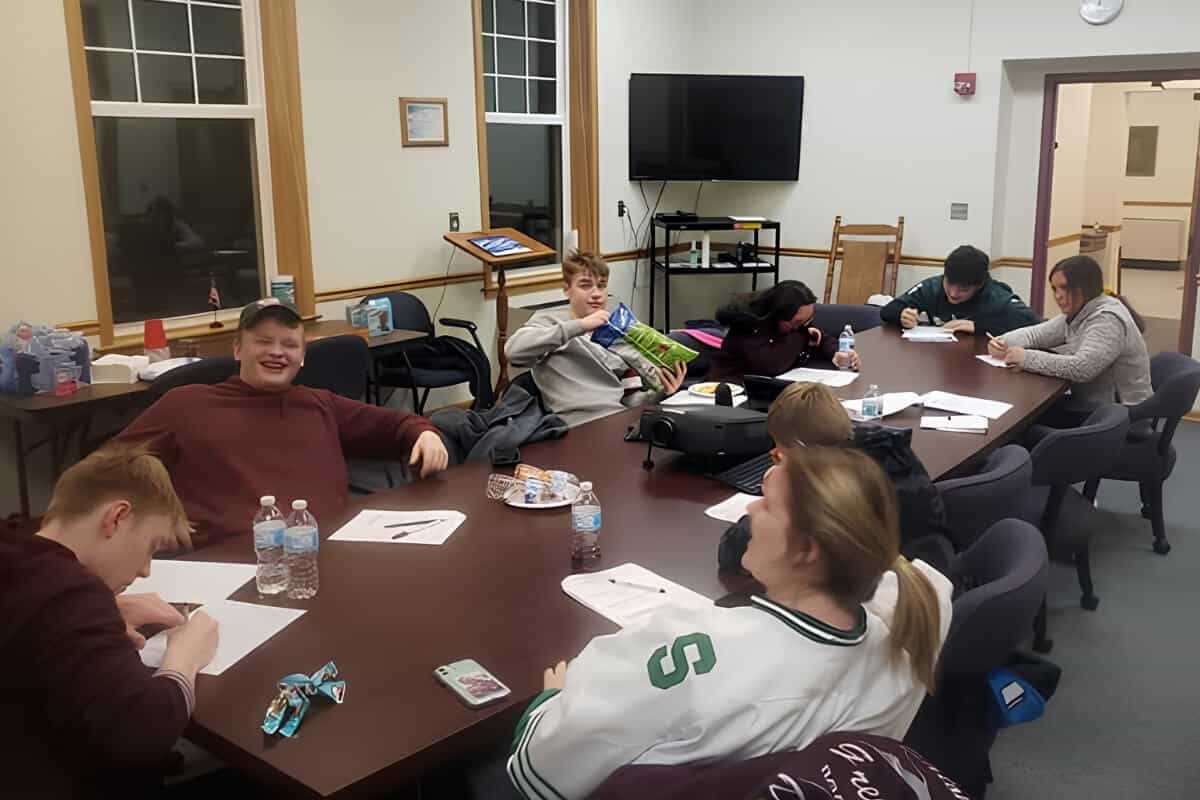 National Home adult learners participating in a class session.
